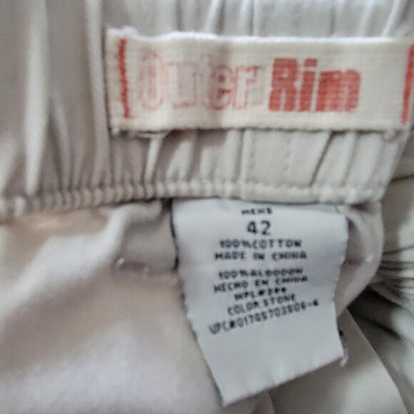 Outer Rim Cargo Shorts 42 Men's Khaki Outdoor/Hiking Shorts Elastic Waist - Picture 4 of 4